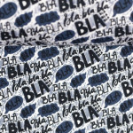 Baumwolle - Bla Bla grau schwarz